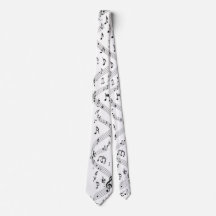 Tie personnalisé pour hommes - Notes d'instrument 