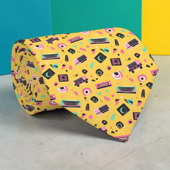 Cravate Tie personnalisé sur la culture pop rétro des anné (Créateur téléchargé)