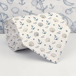 Cravate Tie personnalisé sur la vie marine nautique