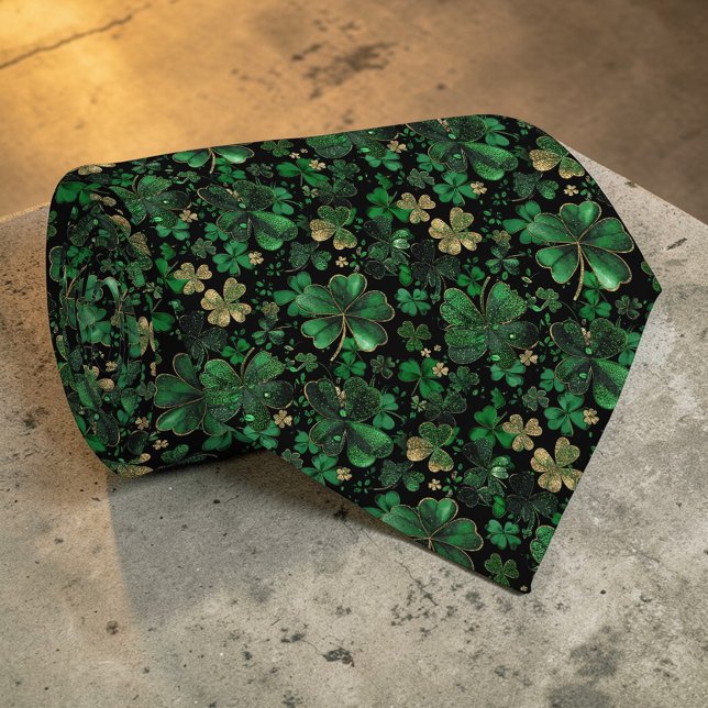 Cravate Tie personnalisé vert du jour de la Saint-Patrick (Créateur téléchargé)