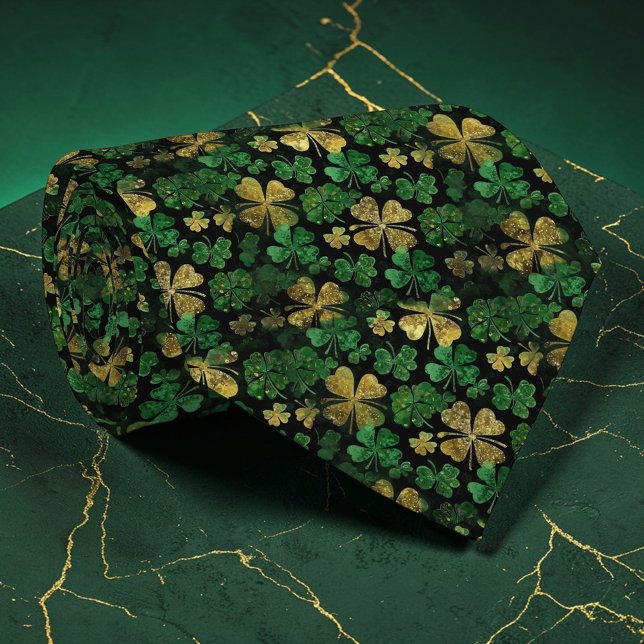Cravate Tie personnalisé vert pour la Saint-Patrick (Créateur téléchargé)