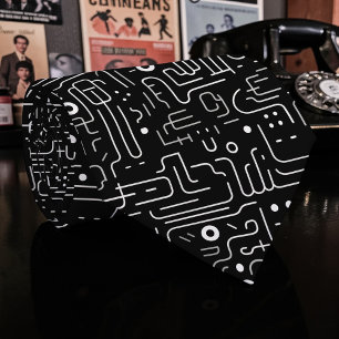 Cravate Tie personnalisée noir et blanc