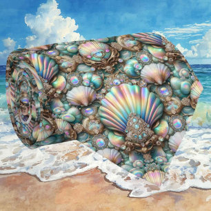 Cravate Tie pour amoureux de la plage Motif coquillage d