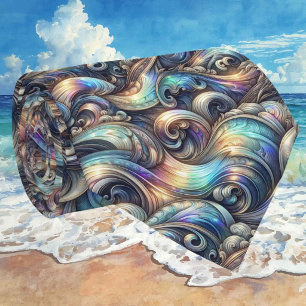 Cravate Tie pour amoureux de la plage Motif de vagues oc