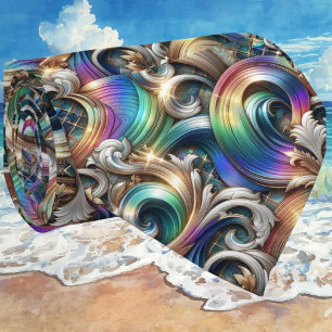 Cravate Tie pour amoureux de la plage Motif de vagues oc