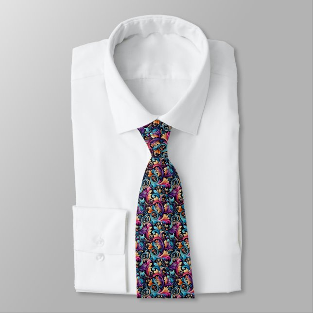 Cravate Tie pour homme à imprimé Paisley (Attaché)