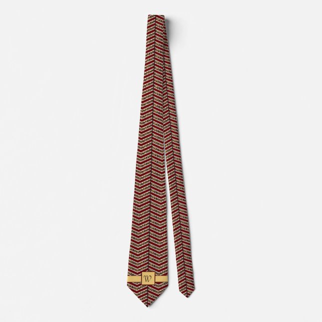 Cravate Tie pour homme à motif chèvre à impression léopard (Devant)