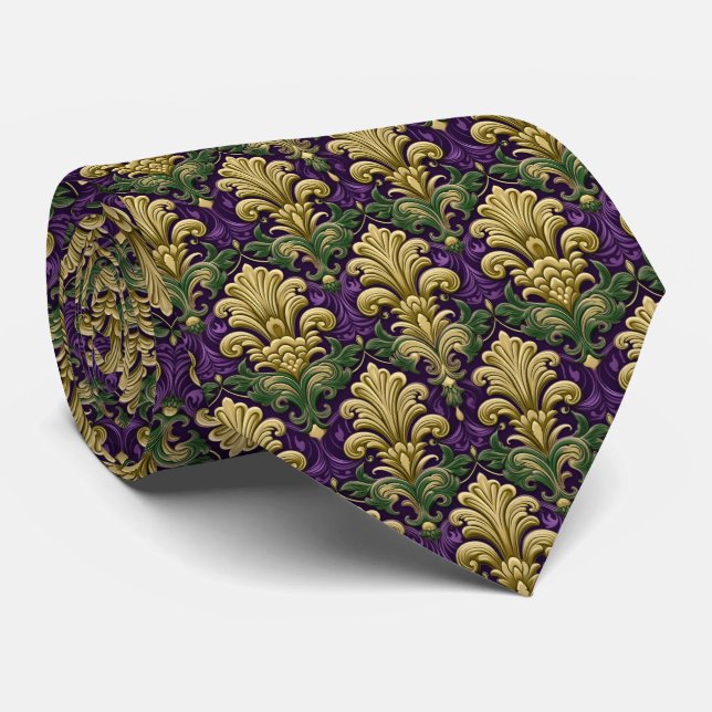 Cravate Tie pour homme Mardi Gras  (Roulé)