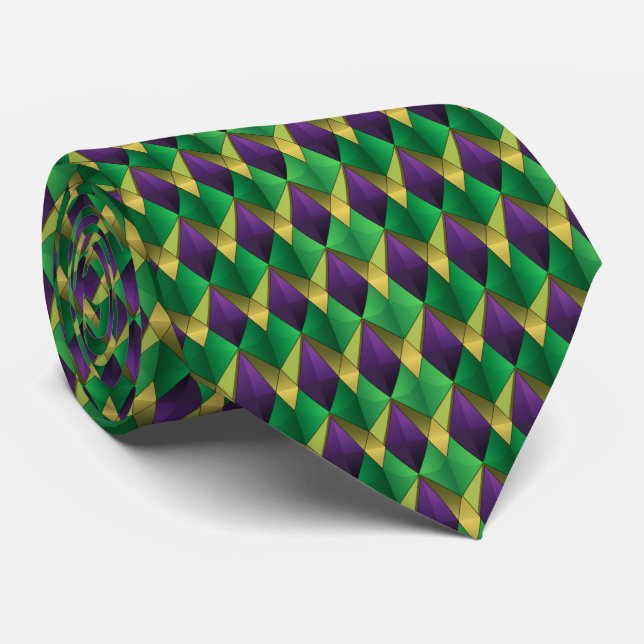 Cravate Tie pour homme Mardi Gras  (Roulé)