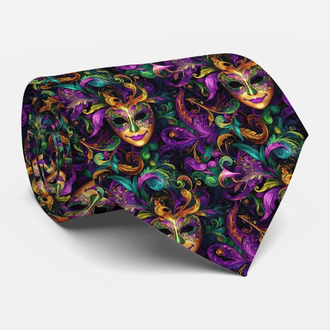 Cravate Tie pour homme Mardi Gras (Roulé)