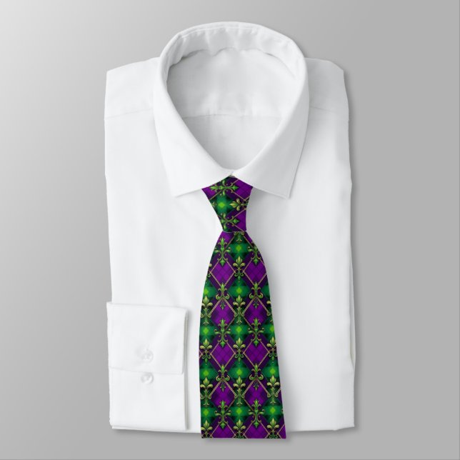 Cravate Tie pour homme Mardi Gras  (Attaché)
