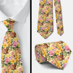 Cravate Tie pour homme Nœud papillon floral pour mariage