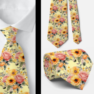 Cravate Tie pour homme Nœud papillon floral pour mariage