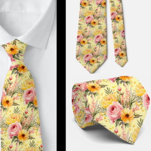 Cravate Tie pour homme Nœud papillon floral pour mariage
