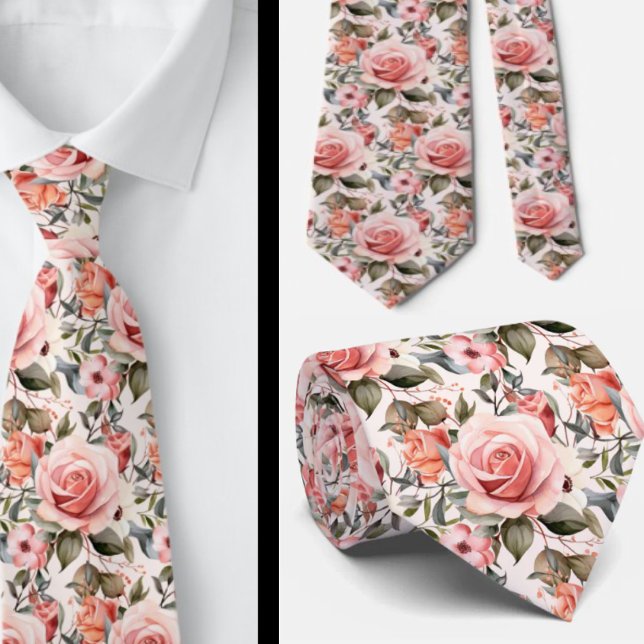 Cravate Tie pour homme | Nœud papillon floral pour mariage (Créateur téléchargé)