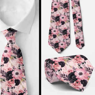 Cravate Tie pour homme Nœud papillon floral pour mariage