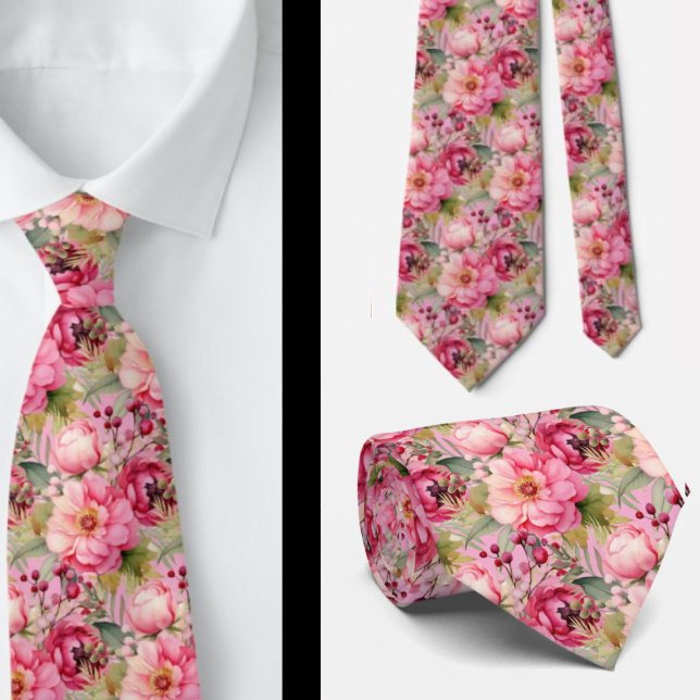 Cravate Tie pour homme | Nœud papillon floral pour mariage (Créateur téléchargé)