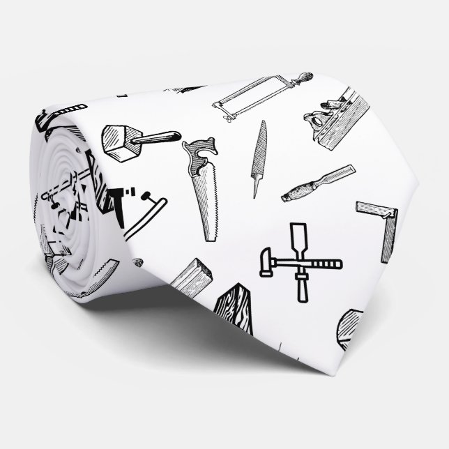 Cravate Tie Profession de Menuisier Papa (Roulé)
