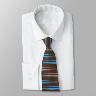 Cravate Tie rayée bleue marron