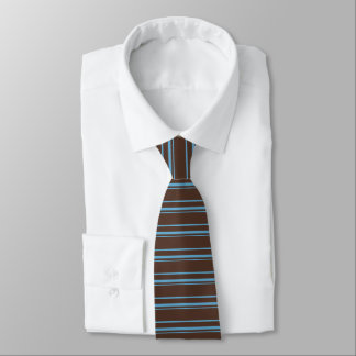 Cravate Tie rayée bleue marron