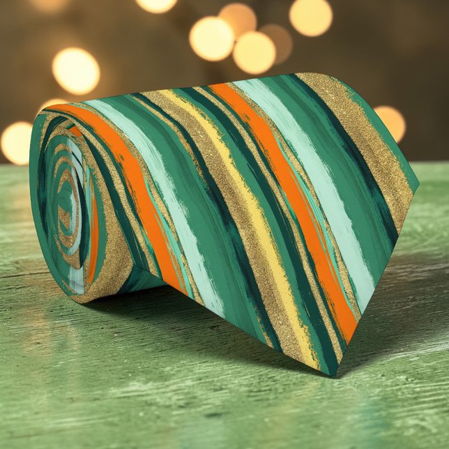 Cravate Tie rayée personnalisée pour la Saint-Patrick (Créateur téléchargé)