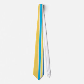 Cravate Tie rayée rétro jaune, bleue et crème