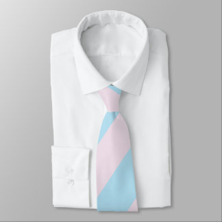 Cravate Tie rayée rose et bleue pour homme en barbe à papa