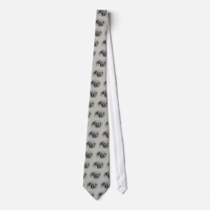 Cravate Tie Silver Leaves and Berries - Gray