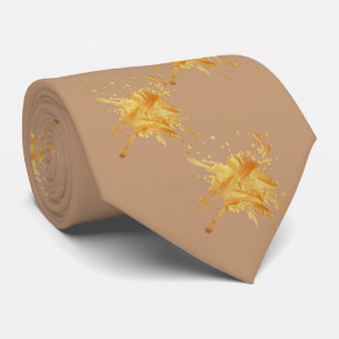 Cravate Tie Texturé Papier Automne Pastel Beige