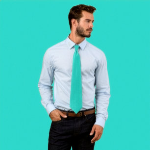 Cravate Tie turquoise uni