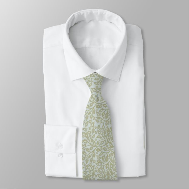 Cravate Tie vintage floral impérial français à vignes (Attaché)