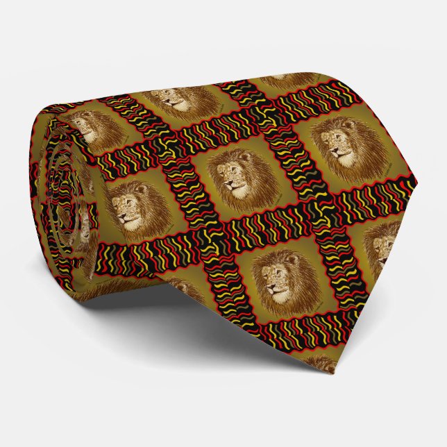 Cravate Tied de cou Lion d'Afrique (Roulé)