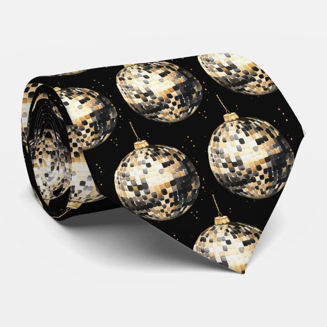 Cravate Tied de cou Steampunk Boule Disco (Roulé)