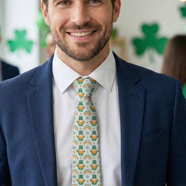 Cravate Tied de la Saint-Patrick Lutins  (St. Patrick’s Day Leprechaun Neck Tie)