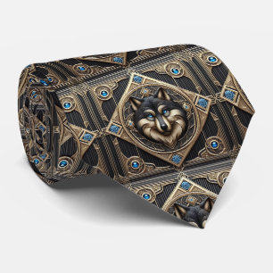 Cravate Tied de loup majestueux Mode masculine pour homm