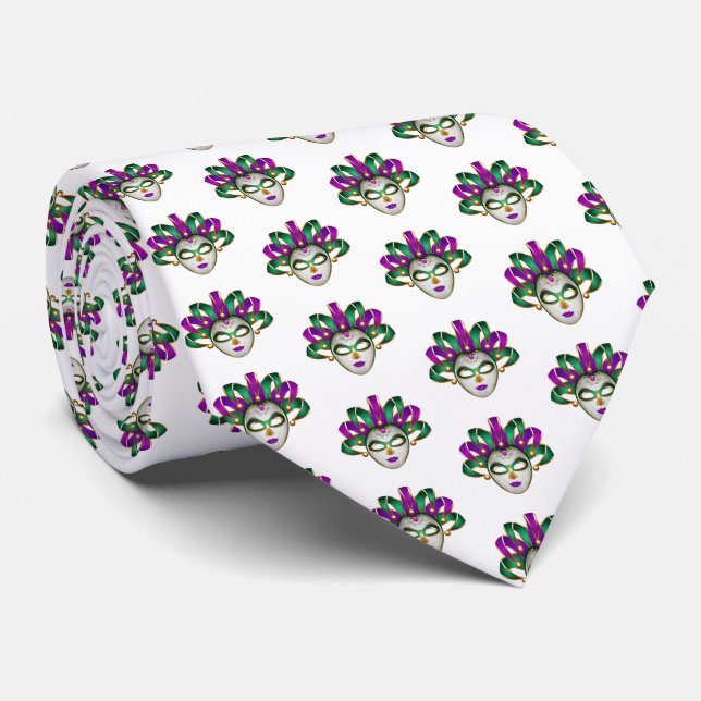 Cravate Tied de Mardi Gras (Roulé)
