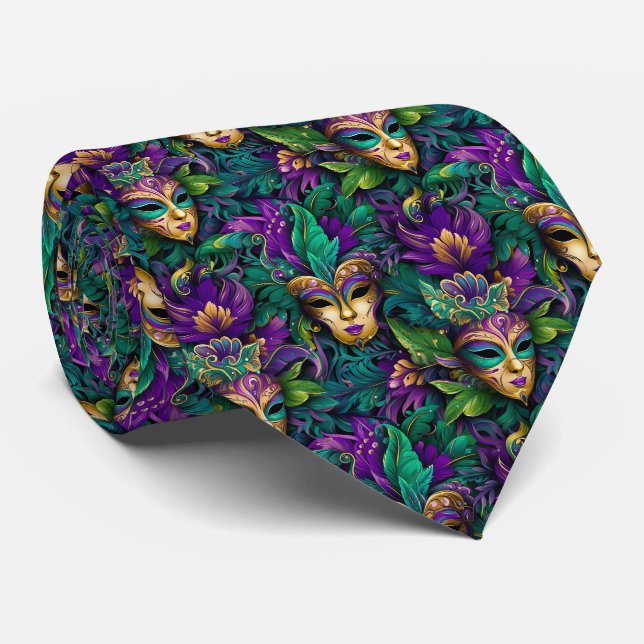Cravate Tied de Mardi Gras pour homme (Roulé)