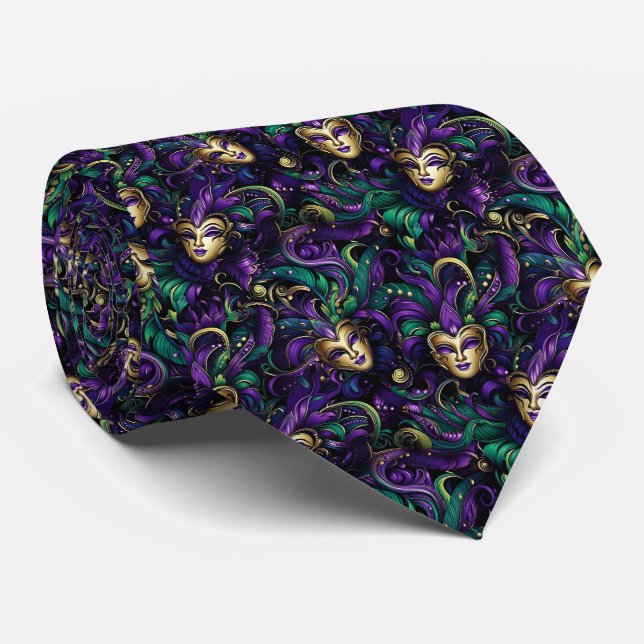 Cravate Tied de Mardi Gras pour homme (Roulé)