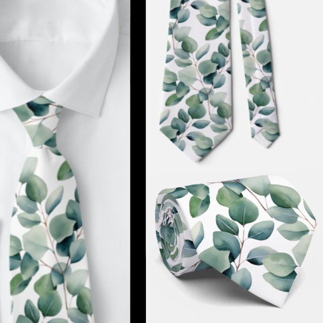 Cravate Tied de mariage au eucalyptus (Créateur téléchargé)