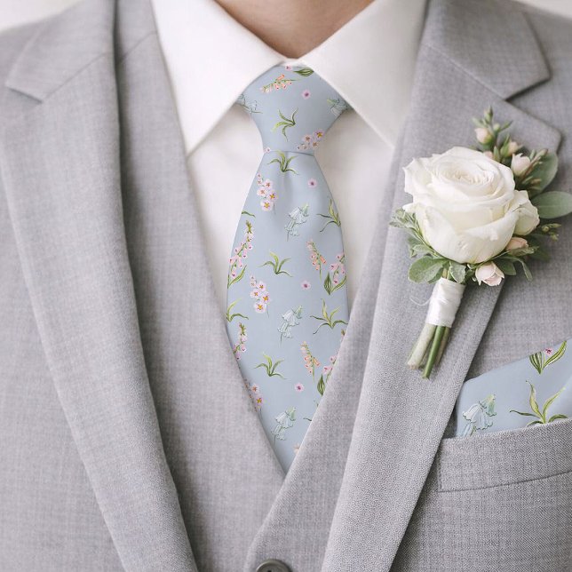 Cravate Tied de mariage botanique English Meadow (Créateur téléchargé)