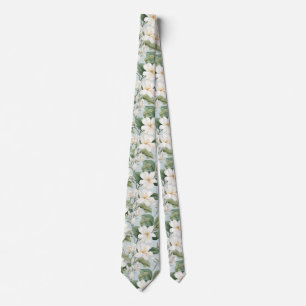 Cravate Tied floral Plumeria