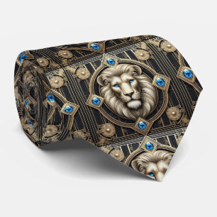 Cravate Tied Lion Rugissant   Mode Masculine pour Hommes