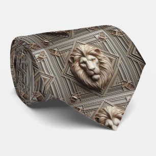 Cravate Tied Lion Rugissant   Mode Masculine pour Hommes