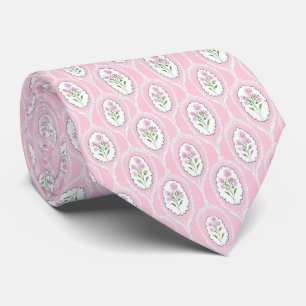 Cravate Tied neck rose motif