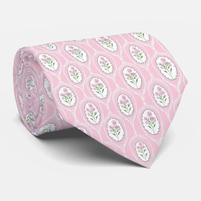 Cravate Tied neck rose motif (Roulé)