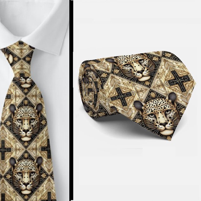 Cravate Tiedaudace Léopard Gras | Mode Masculine pour Homm (Créateur téléchargé)