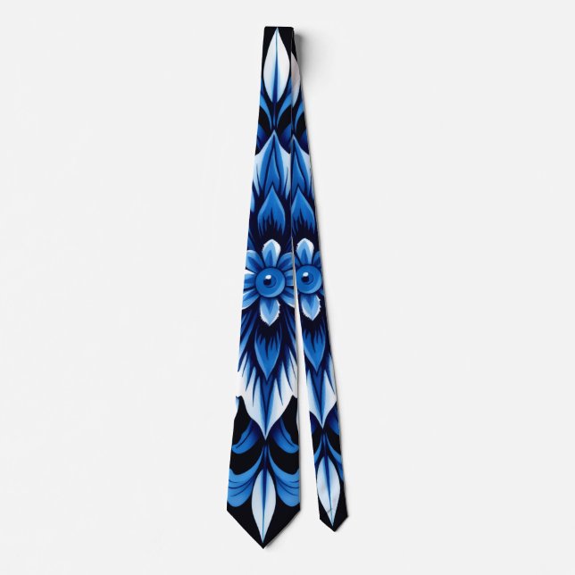 Cravate tiedel mandala saphir (Devant)