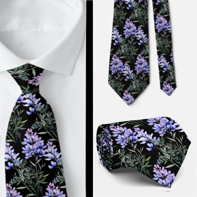 Cravate Tiedoux de bureau fleuri bohème décontracté (Créateur téléchargé)
