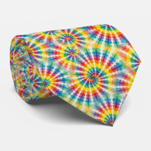Cravate Tiedye Psychédélique Arc-en-Ciel Foulard