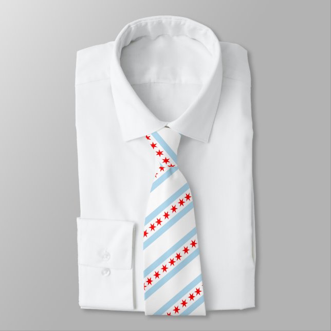 Cravate Ties de Chicago, mode USA, entreprise du drapeau d (Attaché)